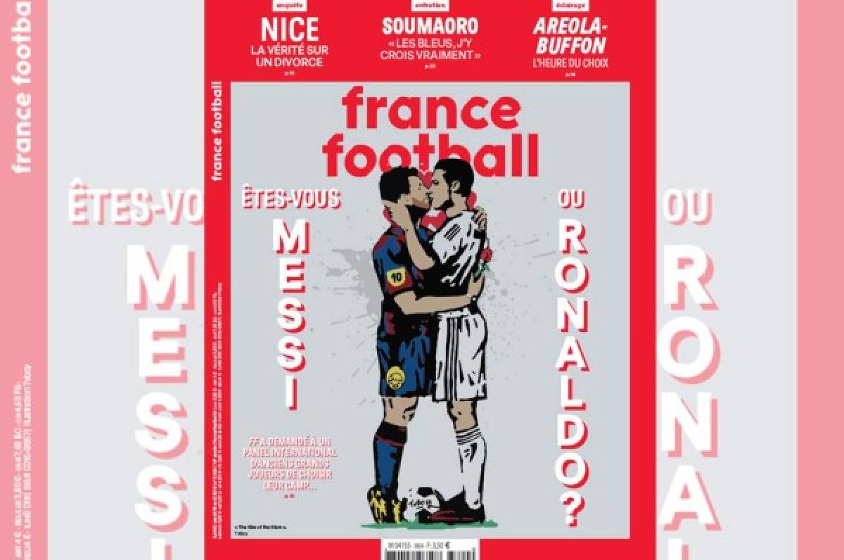 La polémica portada de revista con Messi y Cristiano Ronaldo besándose