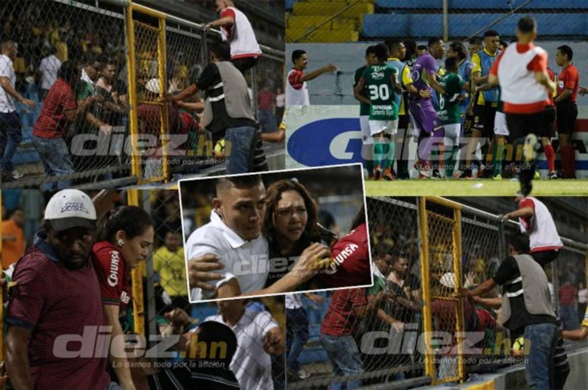 EN FOTOS: Así fueron los relajos en el derbi entre Real España y Marathón