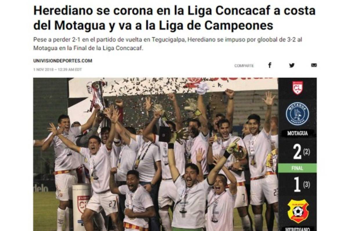 El orgullo de la prensa tica tras el triunfo del Herediano sobre Motagua