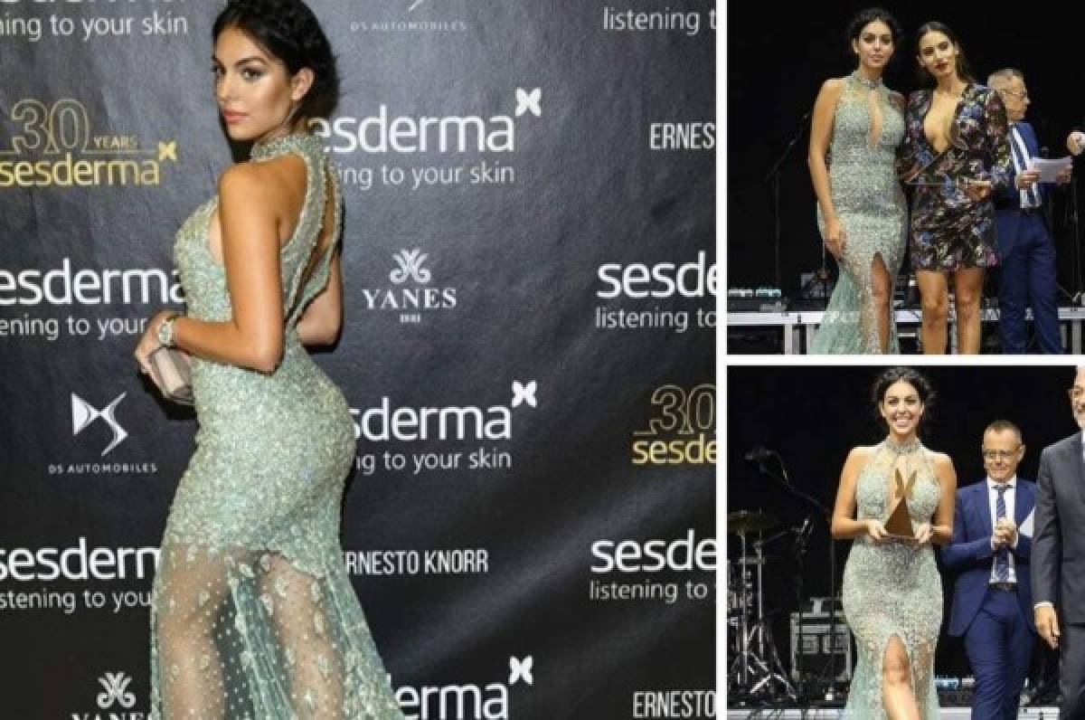 ¡Sensual! Georgina Rodríguez deslumbra con su vestido transparente en una gala en Madrid