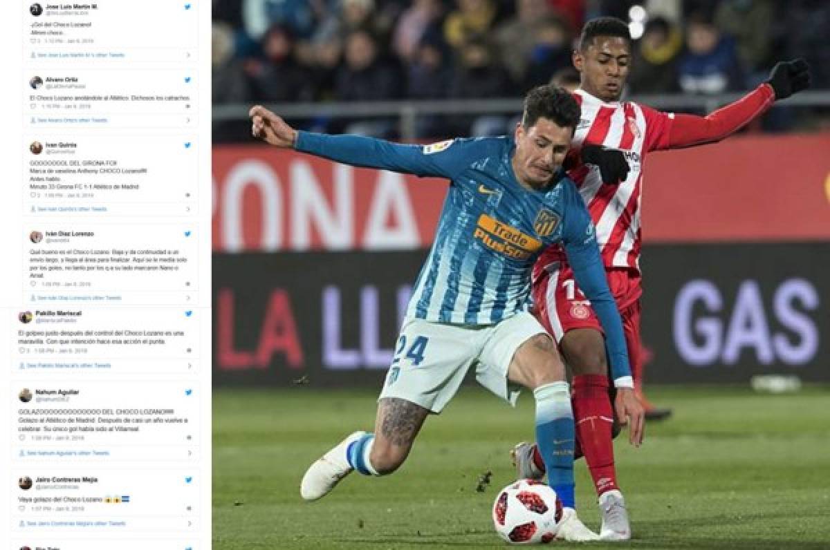 Choco Lozano le anota al Atlético de Madrid y desata los comentarios en redes