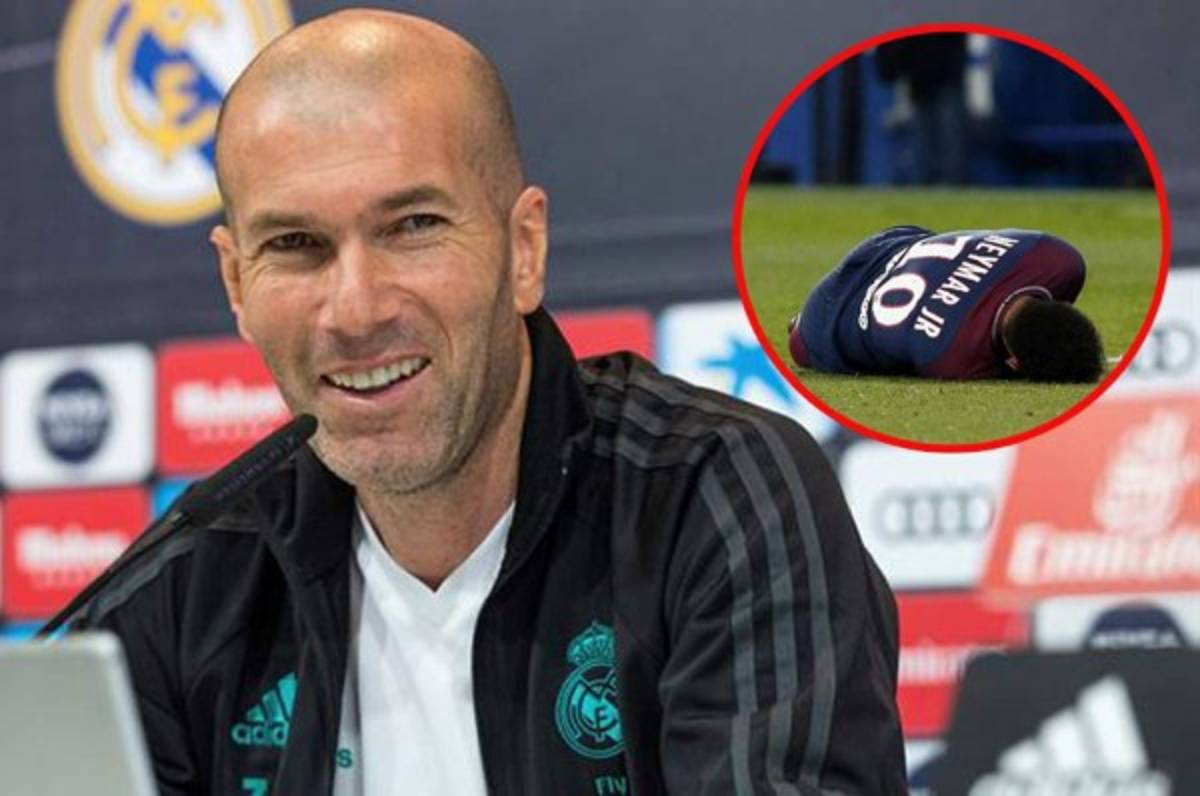 Zidane sorprende: ''Espero que Neymar pueda jugar contra el Real Madrid''