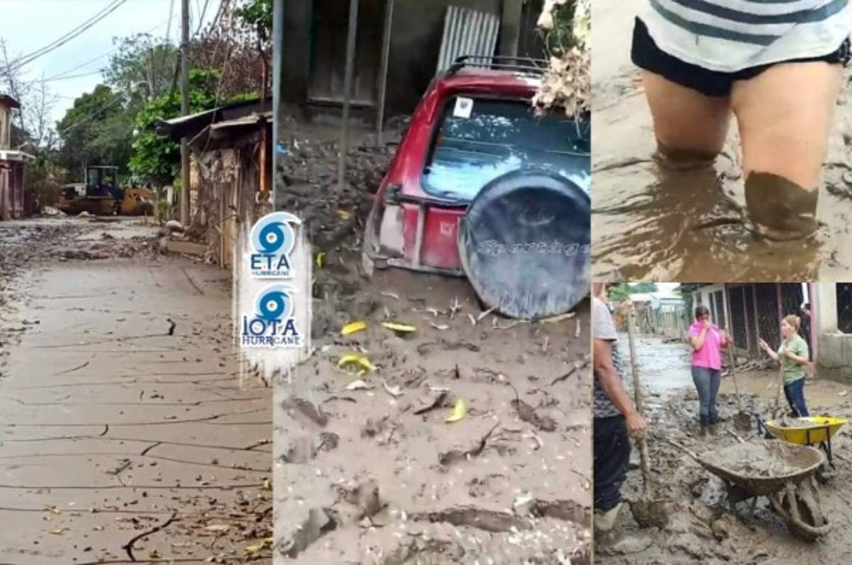 Qué terrible: La colonia en La Lima que quedó bajo el lodo tras el paso de ETA e IOTA