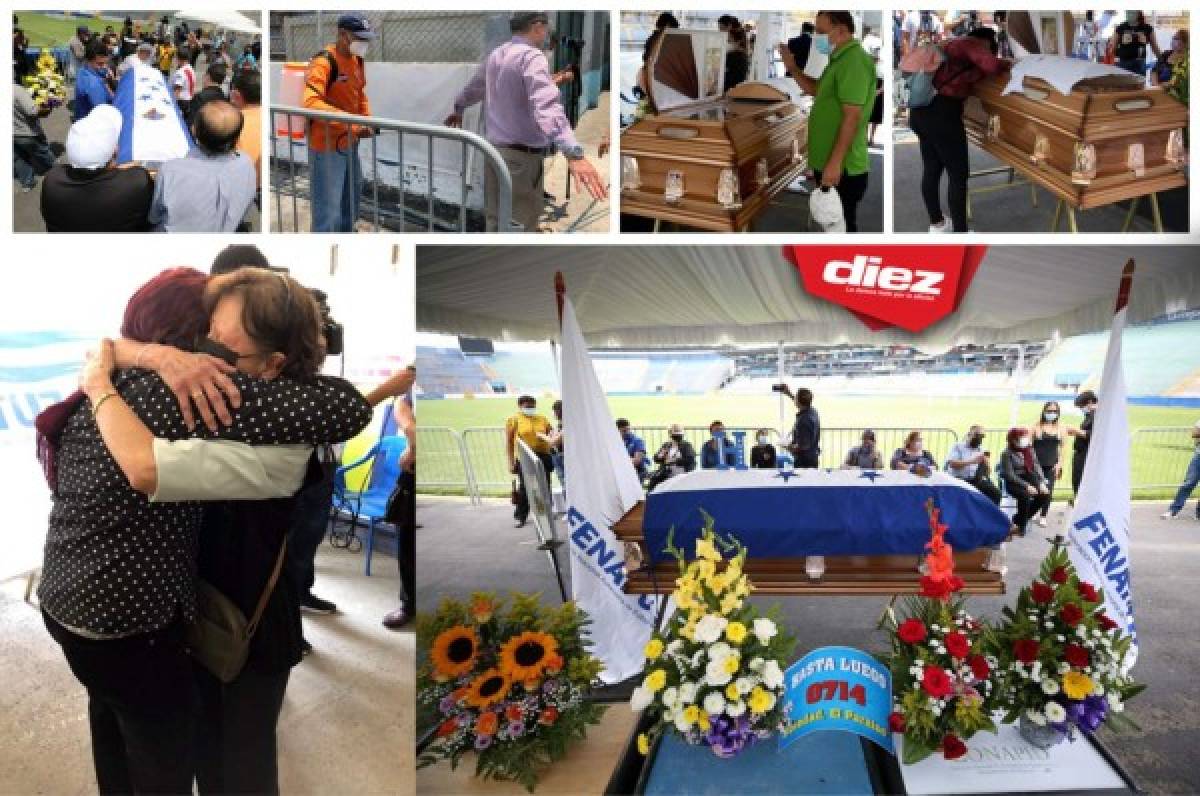 Llanto y consternación en el último adiós de Chelato Uclés en el estadio Nacional de Tegucigalpa