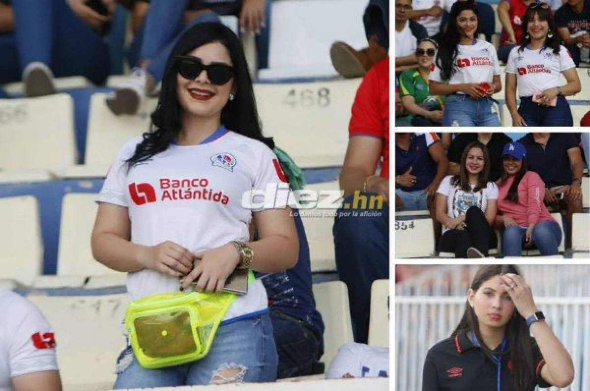 Las bellezas que adornan el estadio Nacional de Tegucigalpa en el Olimpia-Marathón