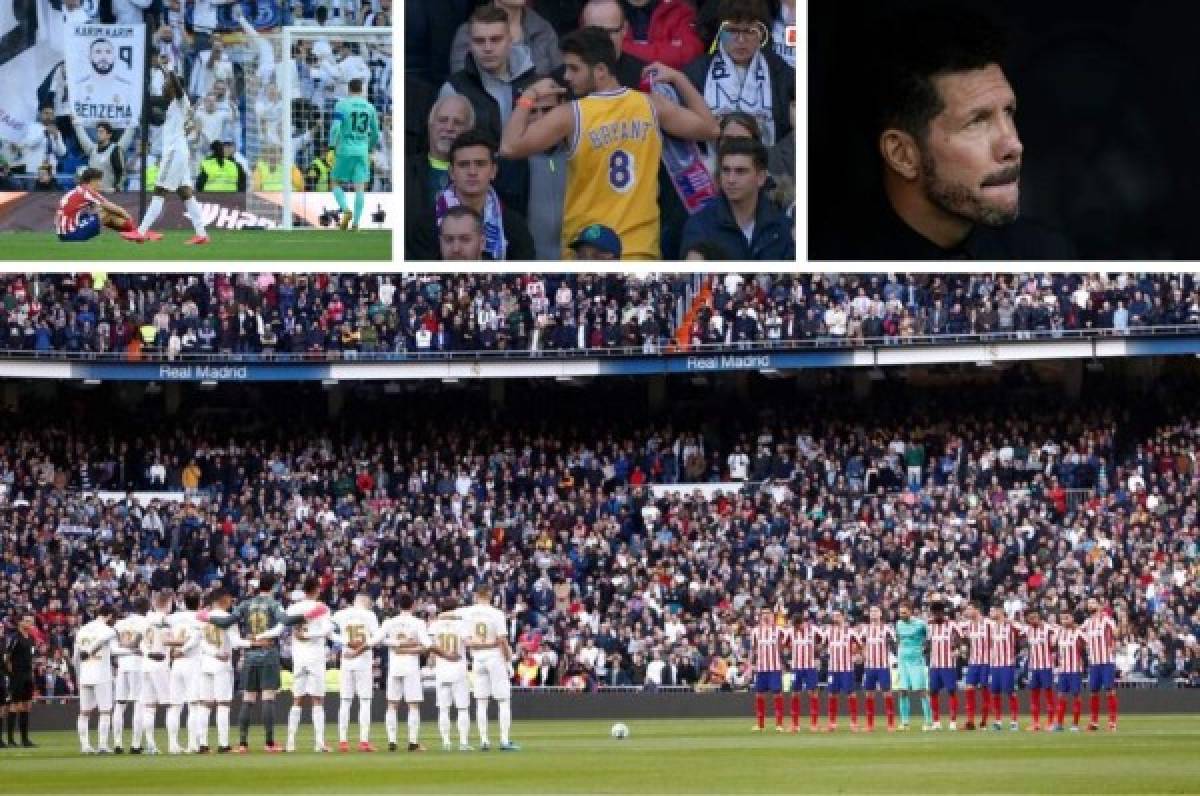 En fotos: El precioso homenaje a Kobe Bryant en el derbi y el cántico del Bernabéu a Simeone