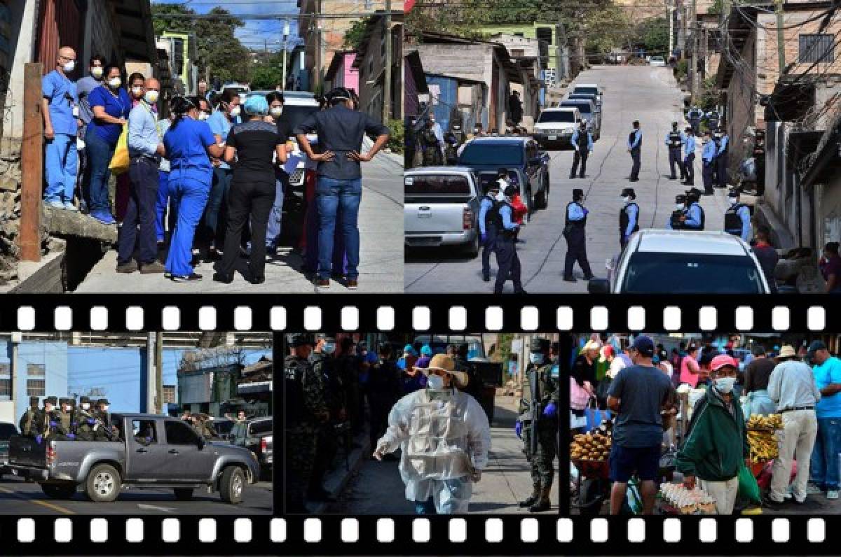 Tegucigalpa con colonias militarizadas, mercados con gente y calles desoladas