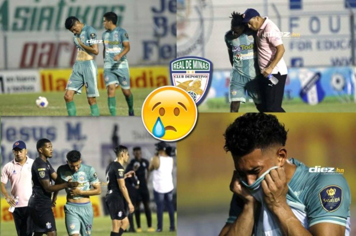 Desgarradoras imágenes de los futbolistas del Real de Minas luego del descenso en El Progreso
