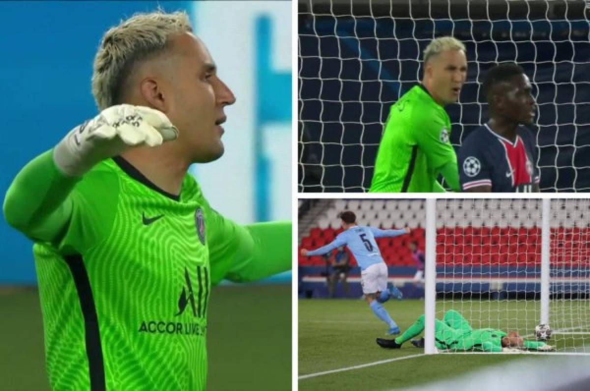 La frustración de Keylor Navas tras su error y el récord que le rompió el Manchester City en Champions League