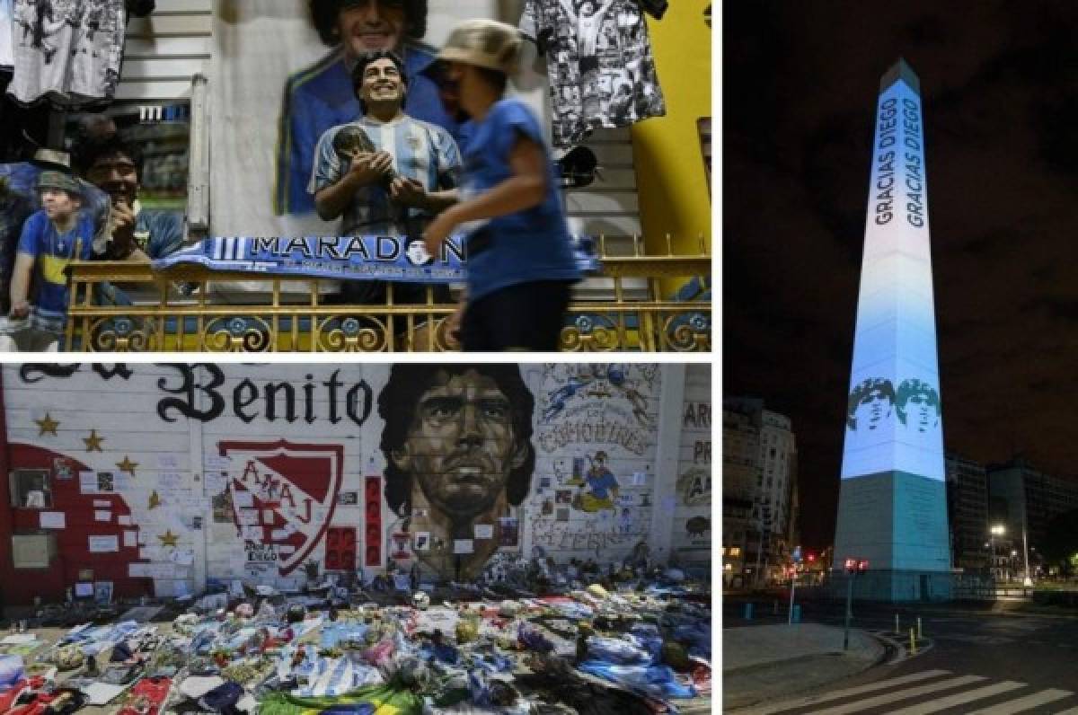 Sigue la tristeza y los homenajes: Las nuevas imágenes por el mundo del adiós a Maradona