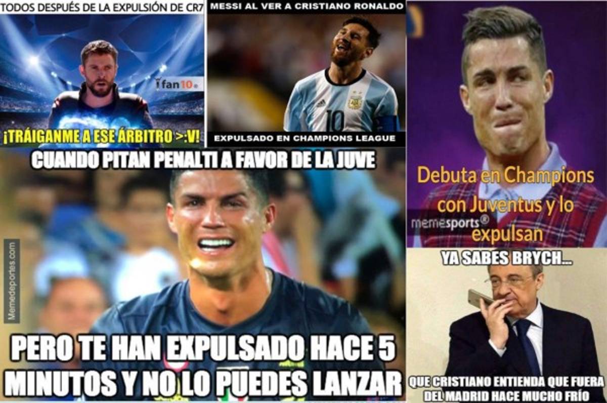 Memes arrecian contra Cristiano Ronaldo por su expulsión en Mestalla