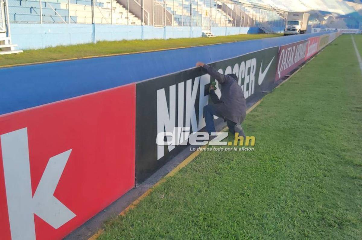 Así pulen el estadio Nacional de Tegucigalpa para la final entre Olimpia y Alajuelense en la Liga Concacaf