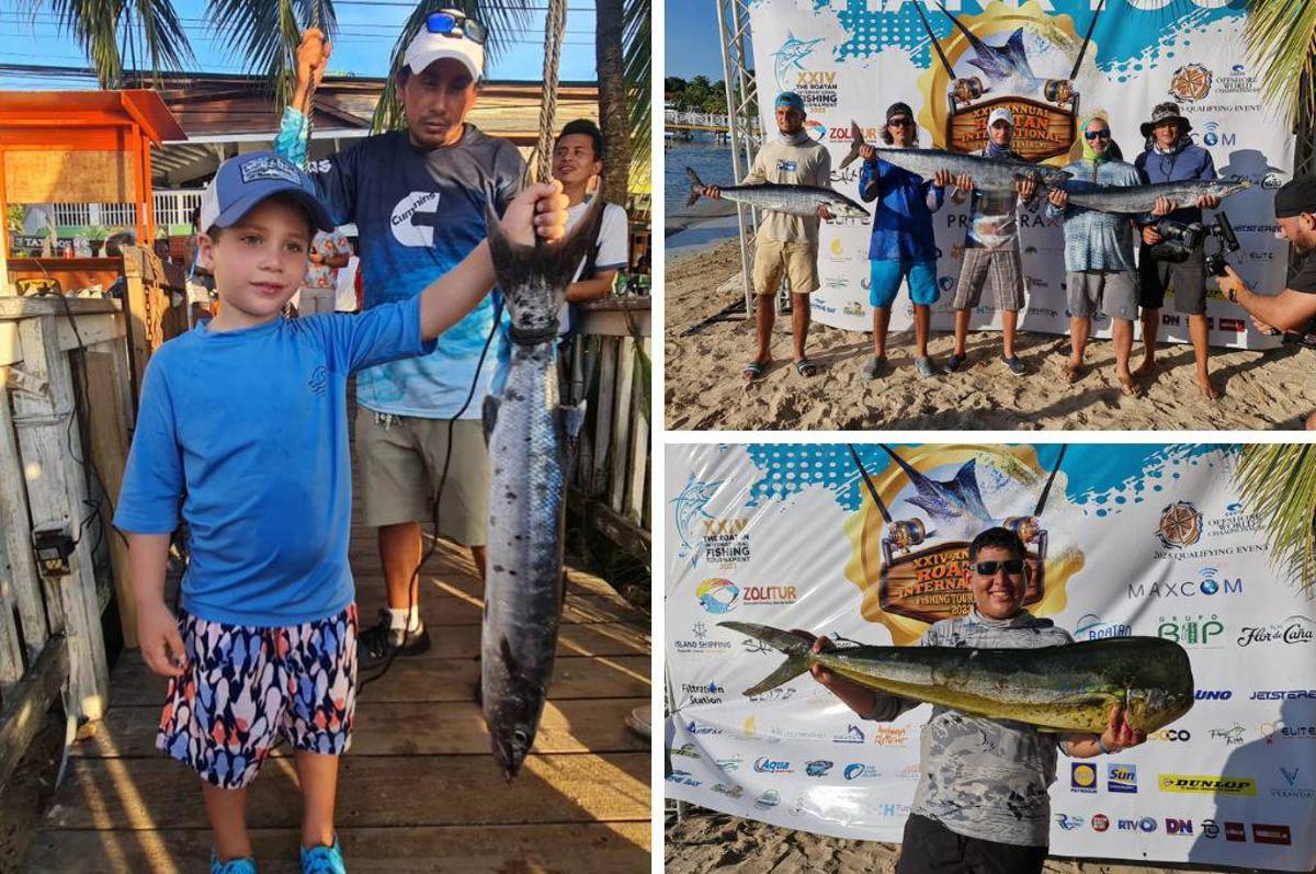 Así fue el primer día del Torneo Internacional de Pesca 2023 en Roatán ¿Qué tipo de peces atraparon?