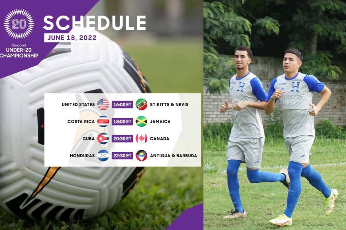 Horarios y partidos a seguir hoy en la jornada inaugural del Premundial Sub-20 de Concacaf en San Pedro Sula y Tegucigalpa