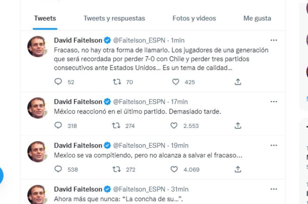 Faitelson no perdona a la selección de México tras su eliminación del Mundial: “Fracaso, no hay otra forma de llamarlo”