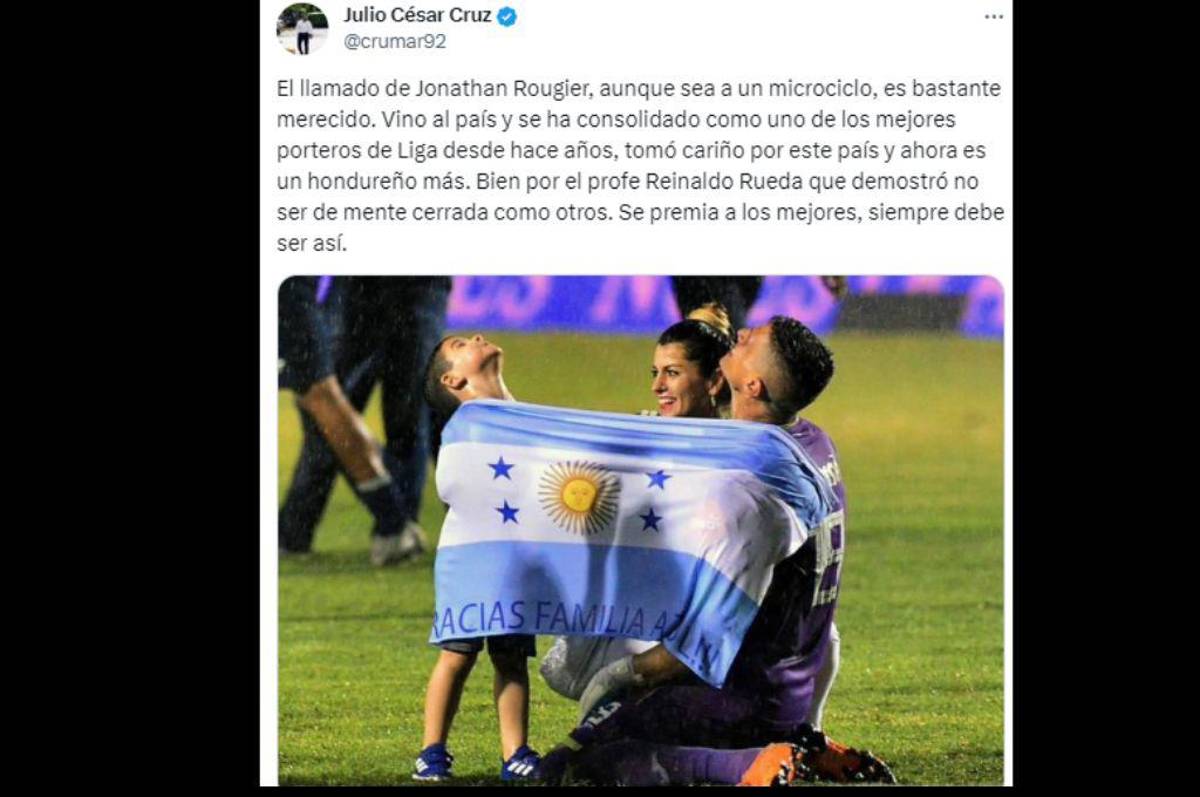 “Rueda es un acomodado”, “más que merecido”: así reaccionó la prensa hondureña tras el llamado de Rougier a la ‘H’”