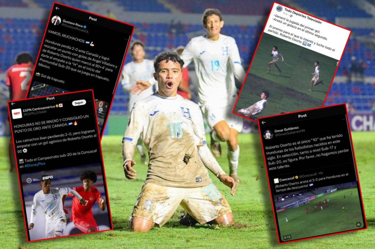 ”El mejor de Honduras”, “alma de la Selección”: Prensa se rinde ante Roberto Osorto tras ser héroe en el Premundial Sub-20
