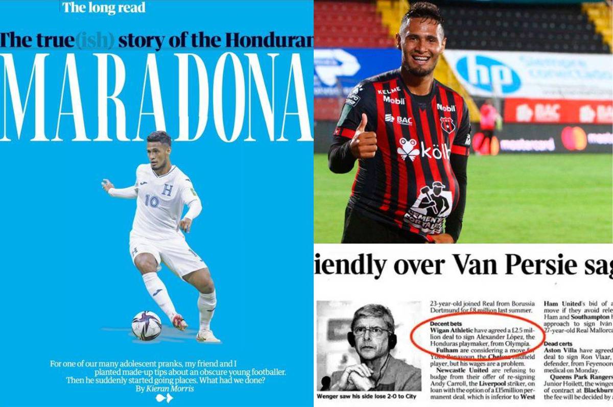 La insólita historia de periodista inglés que hizo creer al mundo que Alex López era el “Maradona hondureño”