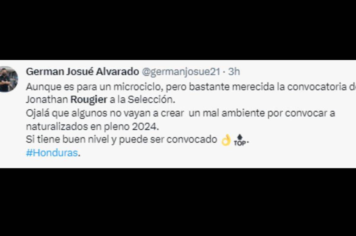 “Rueda es un acomodado”, “más que merecido”: así reaccionó la prensa hondureña tras el llamado de Rougier a la ‘H’”