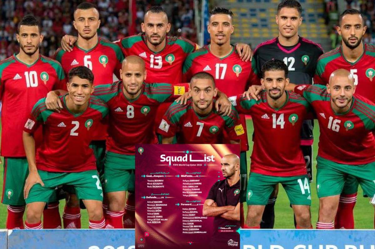 ¡Sin sorpresas! Esta es la convocatoria de Marruecos para disputar el Mundial de Qatar 2022