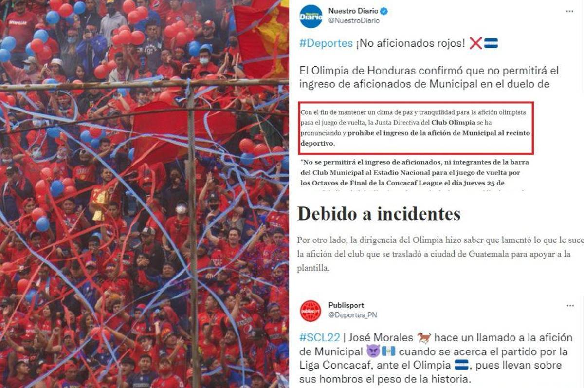 “Decisión acertada y lamentan lo sucedido”: La reacción de la prensa ante la prohibición de Olimpia a los aficionados de Municipal