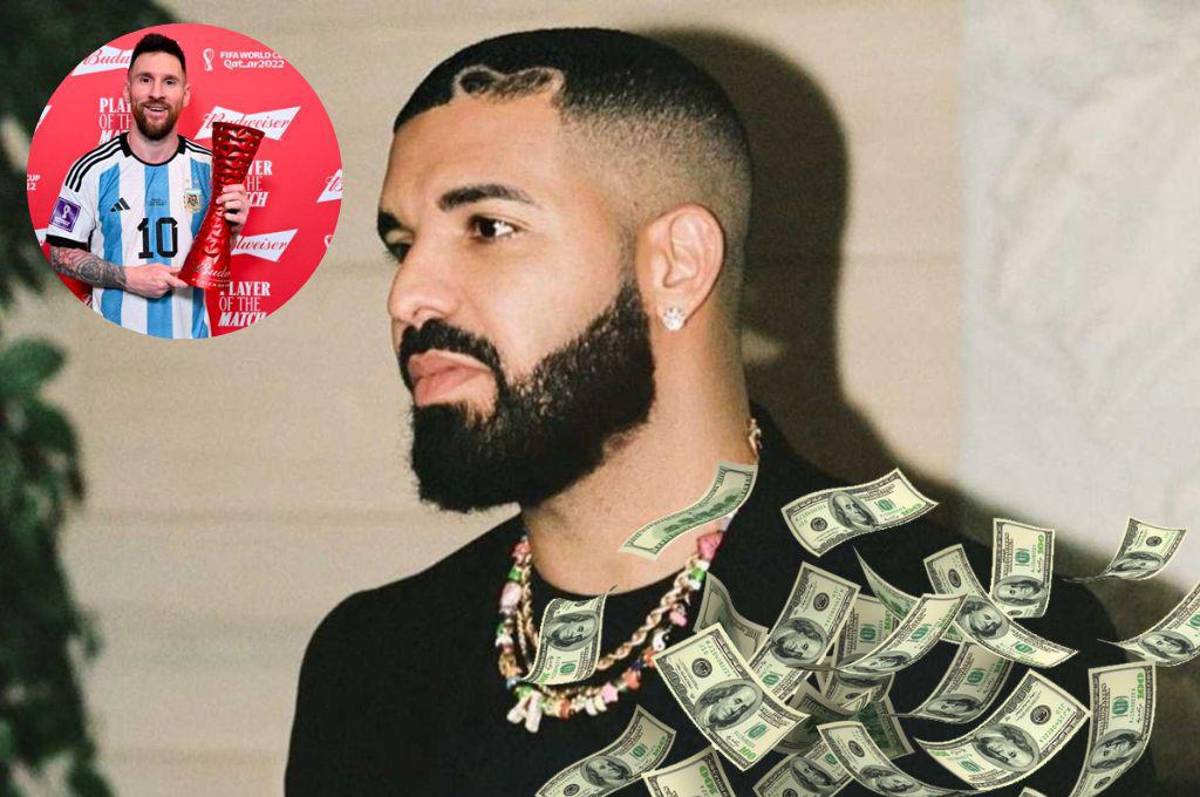 Drake se gana una fortuna de dinero tras apostar que Messi y Argentina vencería a Francia en el Mundial de Qatar