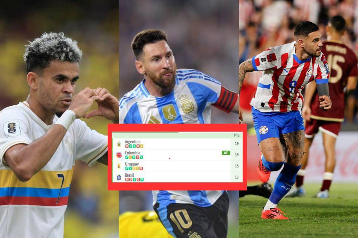 La tabla de posiciones de las Eliminatorias Conmebol: Brasil y Colombia presionan a Argentina; Uruguay se aleja y Chile se hunde
