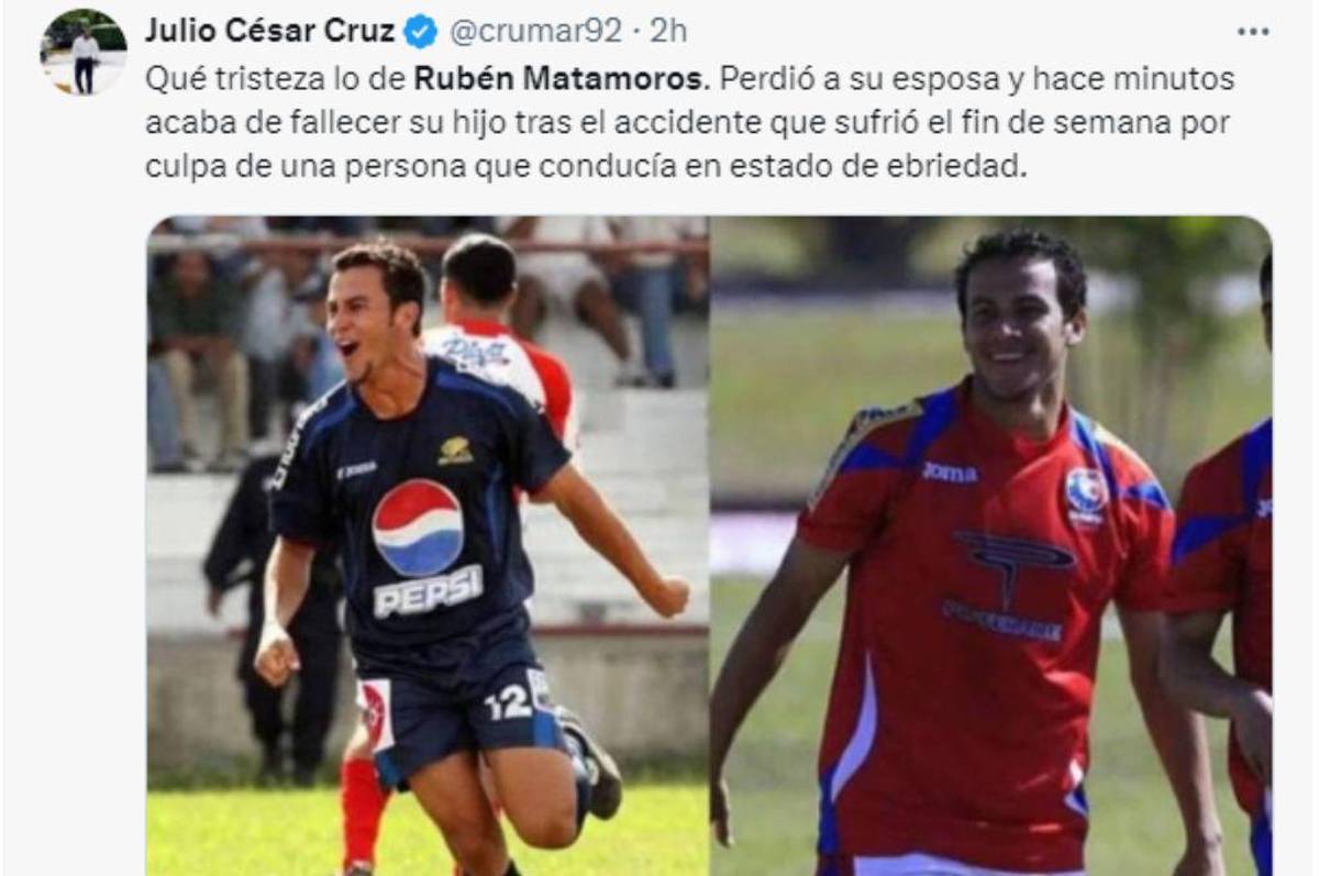 Ruben Matamoros recibe apoyo y solidaridad de la prensa hondureña y club de fútbol tras la muerte de su hijo menor
