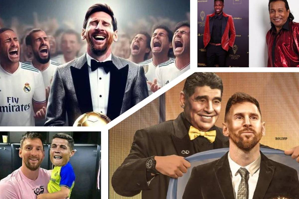 No se olvidaron de Cristiano Ronaldo: Así fueron los jocosos memes de Messi en la gala del balón de Oro 2023