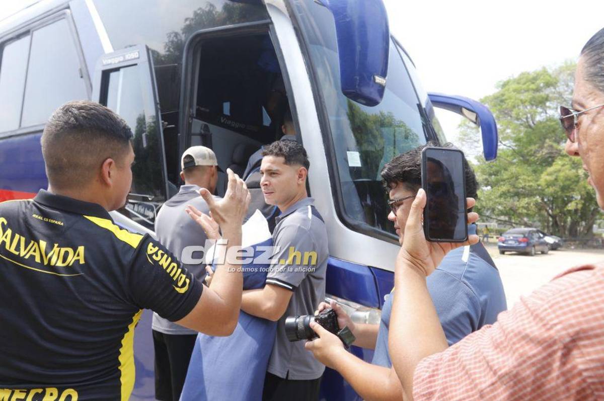 Mucho optimismo y con una duda: Así fue la salida de Real España rumbo a Tegucigalpa para enfrentar a Olimpia