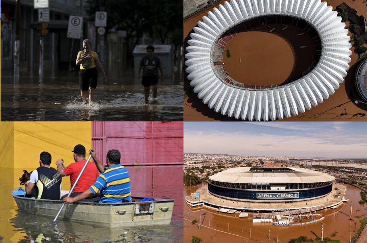 Impactantes imágenes en Brasil: así quedaron los estadios de Gremio e Inter tras inundaciones ¿Cuántos muertos hay?