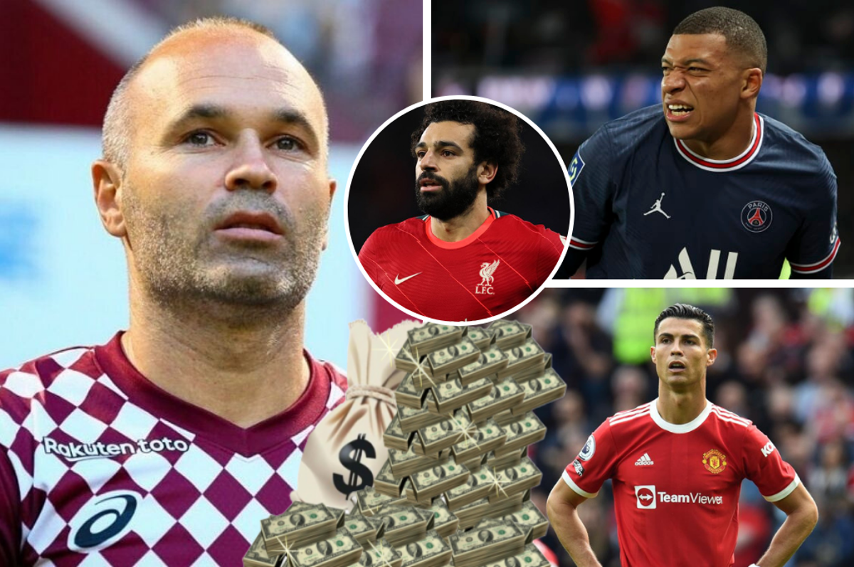 Iniesta supera a Mbappé: Sale a la luz el verdadero sueldo futbolistas mejor pagados del mundo en la actualidad ¿Y Cristiano Ronaldo?