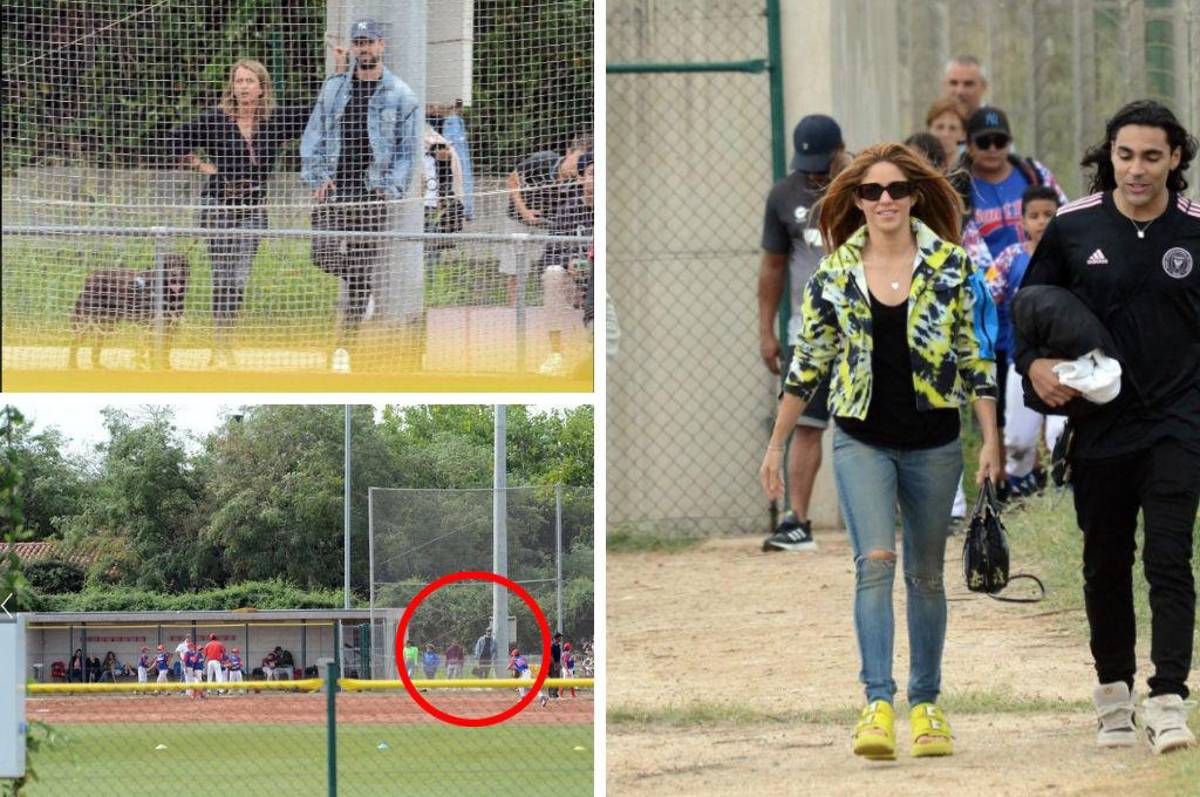 Incómodo momento: Shakira y Piqué estuvieron en un partido de béisbol de su hijo y así fueron captados