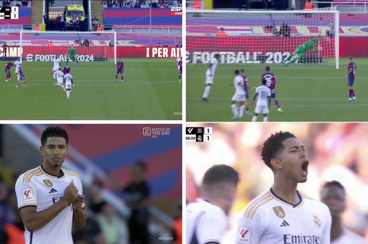 Barcelona-Real Madrid: ¡Hey Jude, qué golazos! Bellingham anotó un doblete en su primer clásico y es máximo goleador de LaLiga