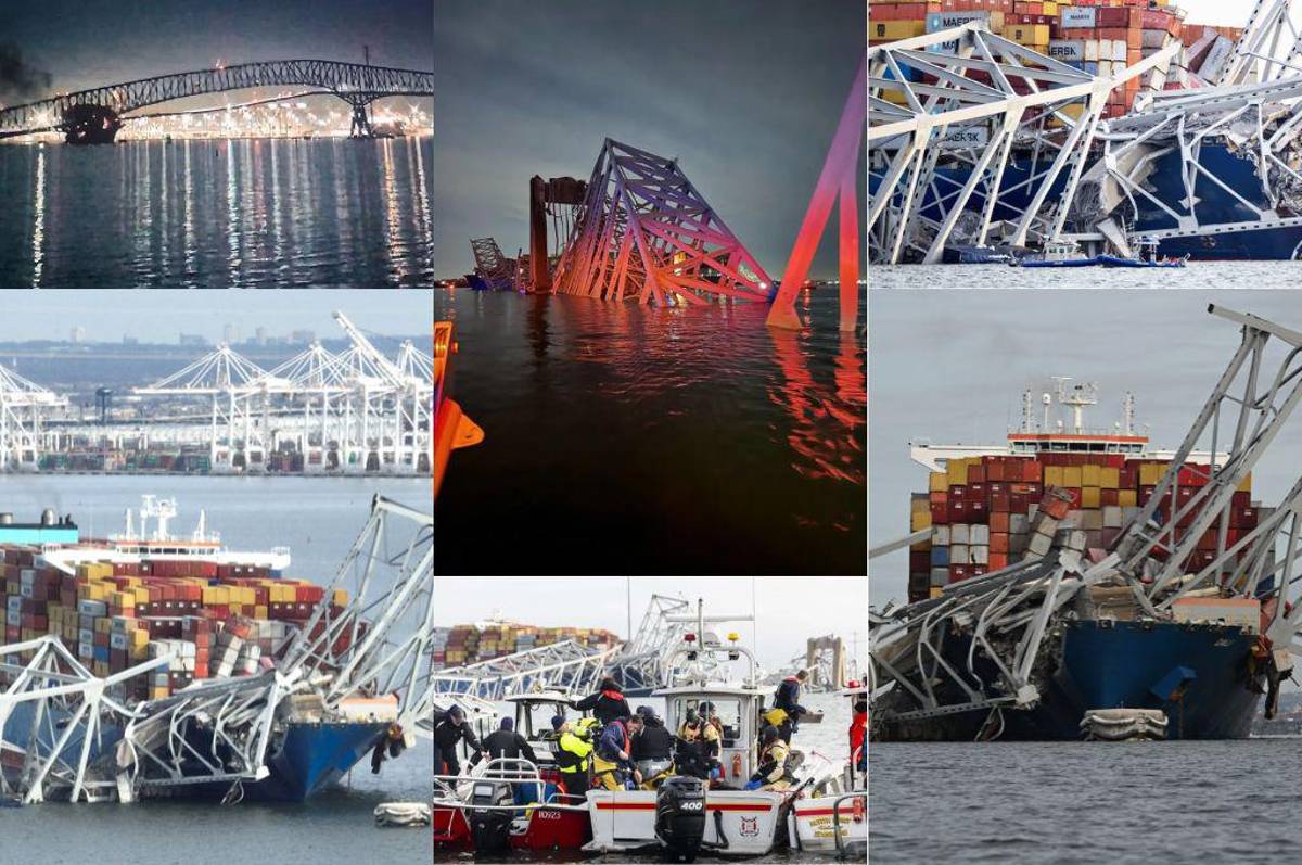 ¿Terrorismo en Baltimore? Las catastróficas imágenes que dejó la caída del puente Francis Scott Key: Cuál fue el motivo del choque