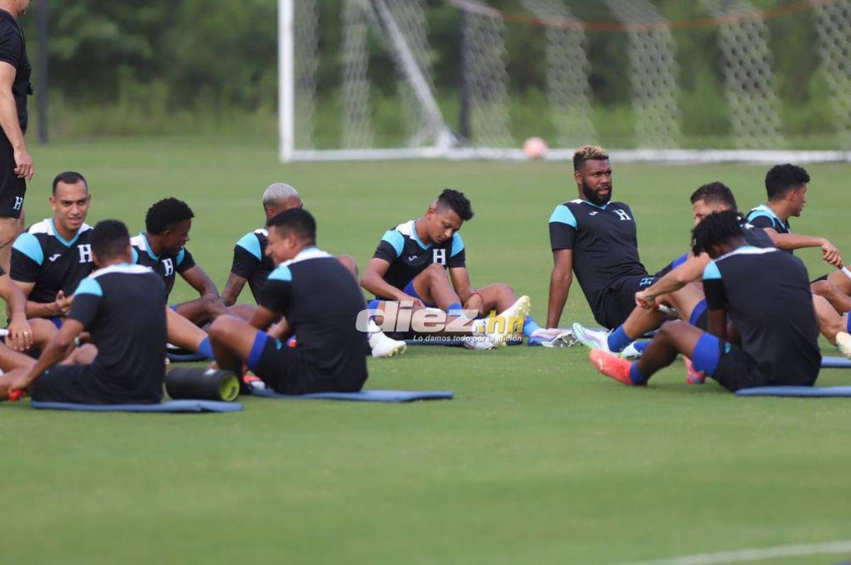 La charla de Diego con futbolista y la admiración de “Chelito” a Pinto: el último entrenamiento de Honduras antes de enfrentar a Haití