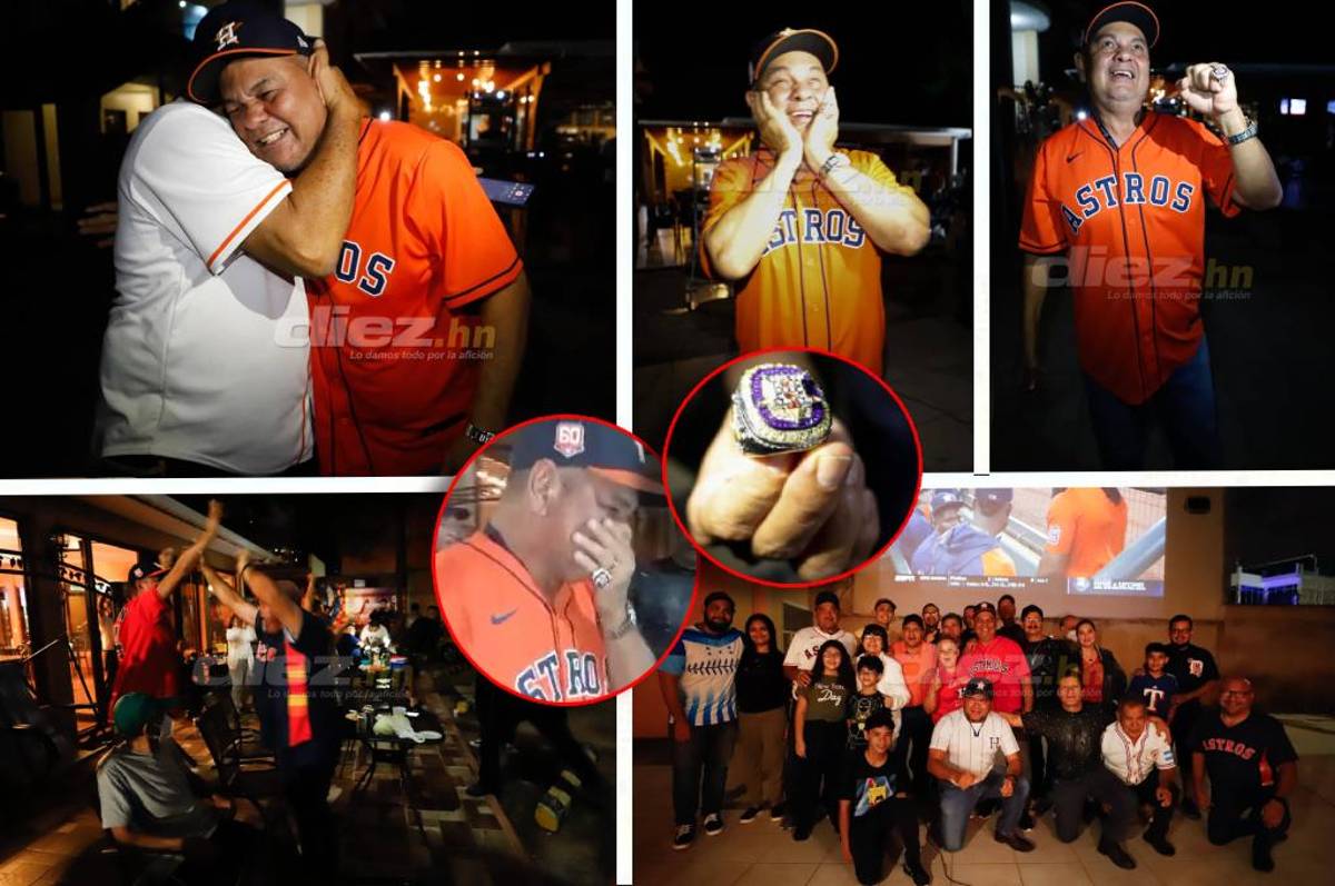 Muy emotivo: padre de Mauricio Dubón rompe en llanto celebrando la Serie Mundial en Tegucigalpa con seres queridos