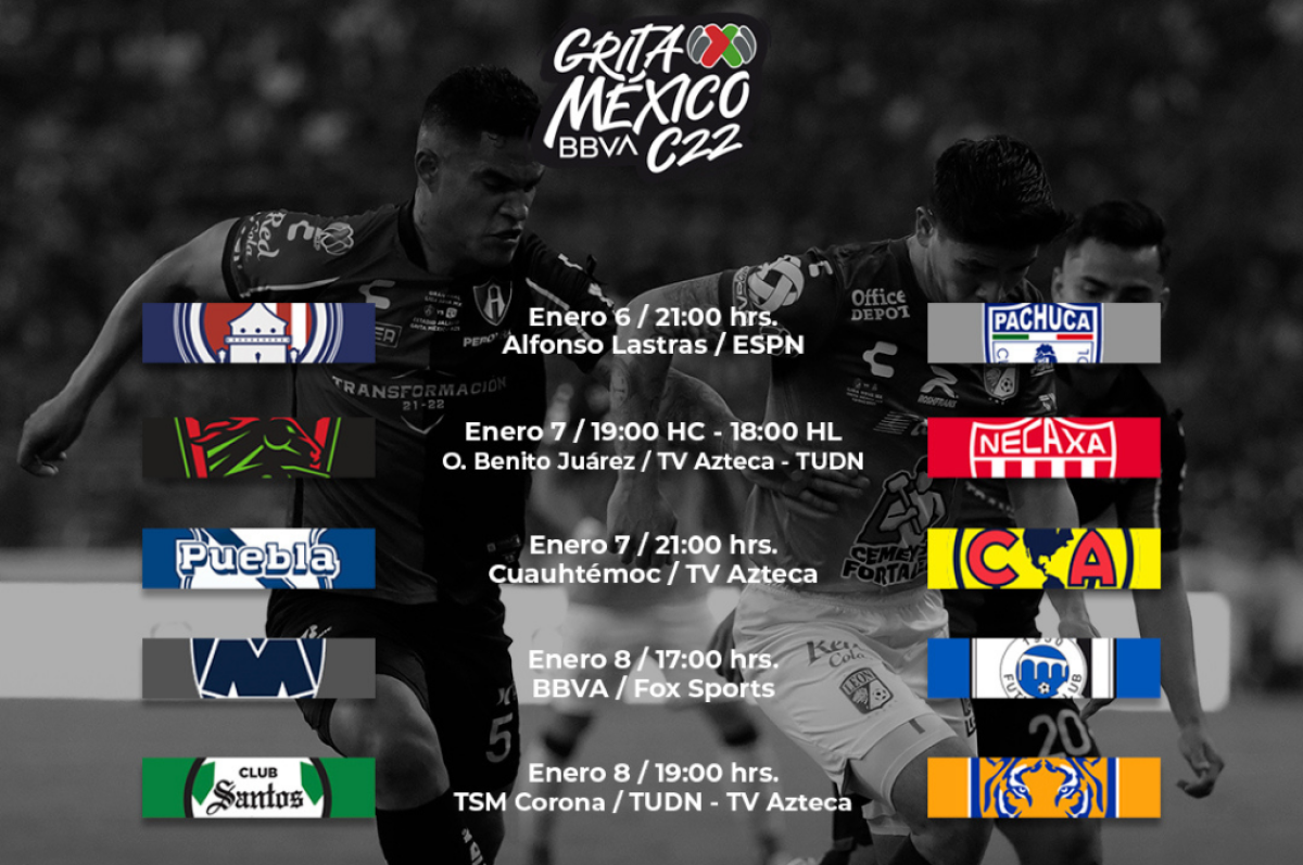 ¡Regresa el fútbol! Cuándo y por dónde ver los partidos de la jornada uno del Clausura 2022 de la Liga MX