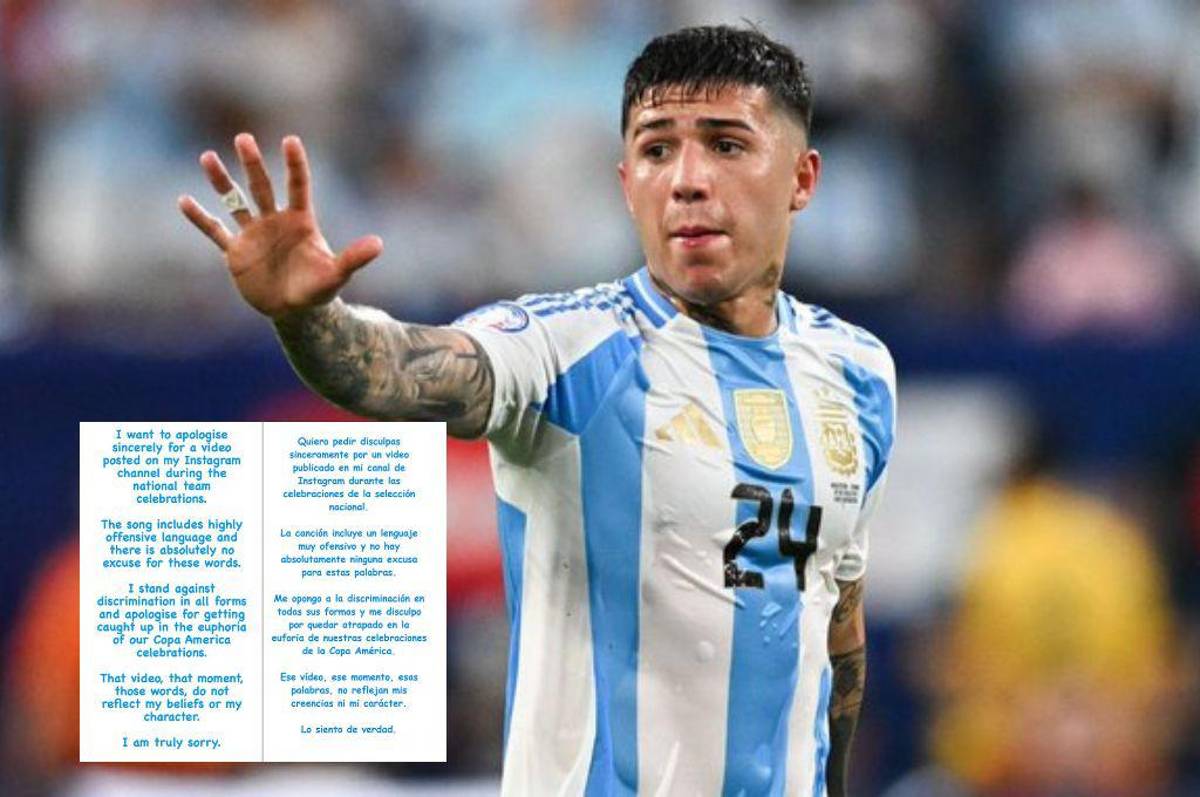 Enzo Fernández y su mensaje por el video racista en los festejos de Argentina que generó críticas en Francia