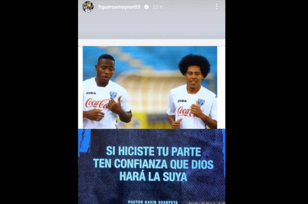 Maynor Figueroa posteó en su cuenta de instagram mostró su apoyo a Henry Figueroa.