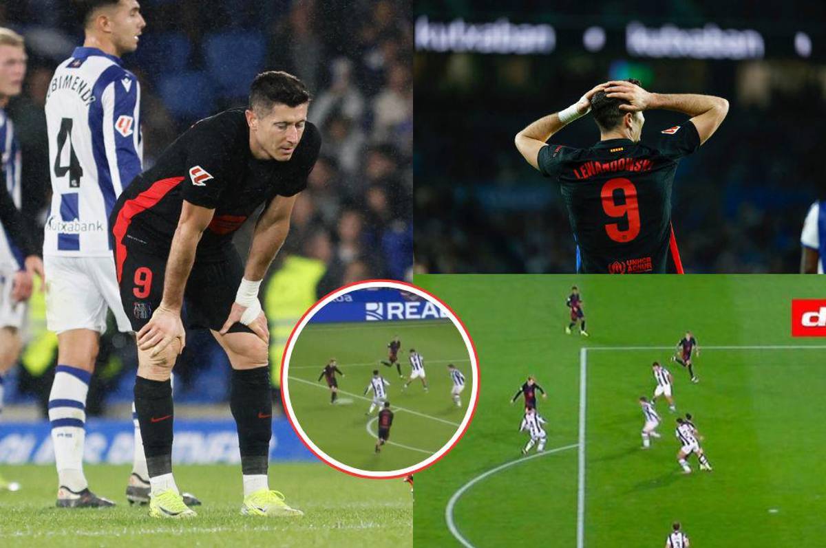 Sale a luz nueva imagen donde evidencian que Lewandowski no estaba en fuera de juego en el Barcelona-Real Sociedad