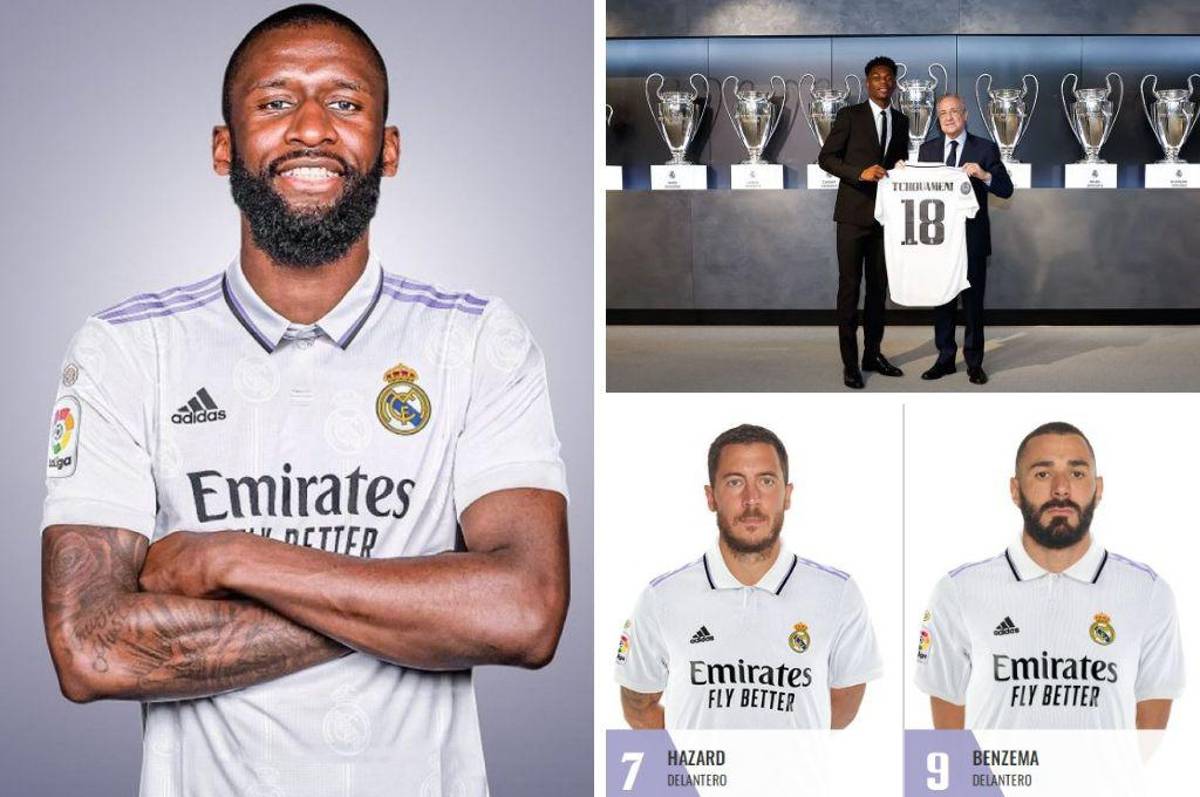 Tres ya fueron borrados, Tchouaméni aparece ¿Y que número usará Rüdiger?: Los dorsales de Real Madrid para la temporada 2022-23