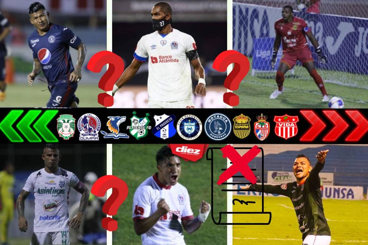 ¡Olimpia y Motagua predominan! Los 32 reconocidos jugadores de la Liga Nacional sin contrato o que son agentes libres