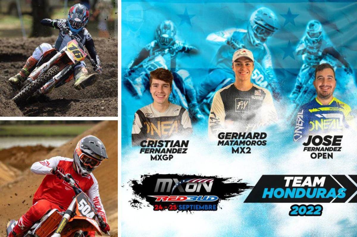 Tres catrachos representarán a Honduras en evento de Motocross en Estados Unidos