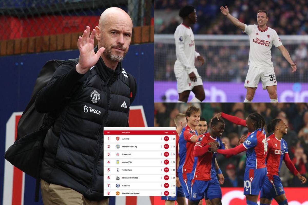 El United de Ten Hag recibe paliza histórica del Crystal Palace: así queda la tabla de posiciones en la Premier League