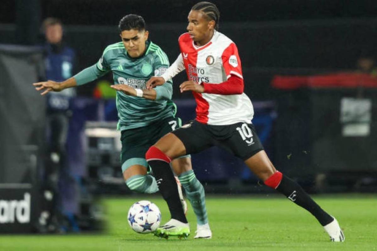 Luis Palma hizo cinco recuperaciones de balón para el Celtic ante Feyenoord.