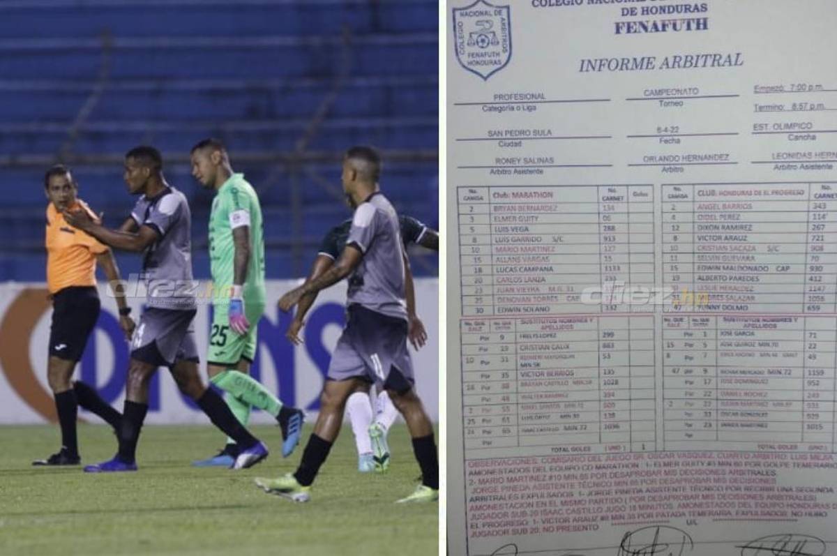 Error garrafal: árbitro Orlando Hernández no insertó en el acta expulsión de Denovan Torres; luego rectifican y es incluido