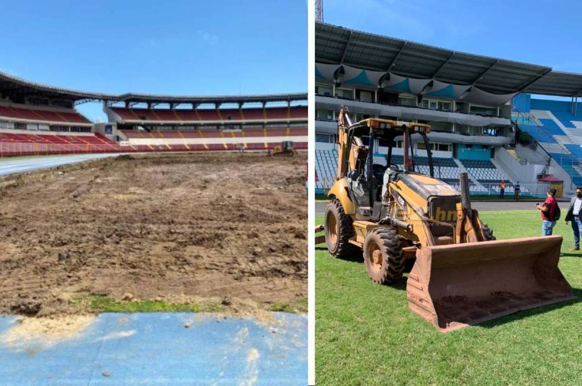 Así como en el Rommel Fernández, el estadio Nacional de Tegucigalpa iniciará su proceso de grama híbrida desde cero: ¡le removerán todo!