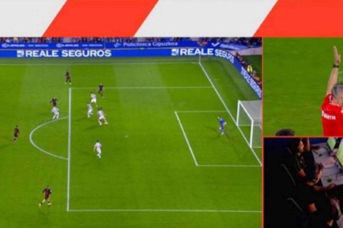 Sale a luz nueva imagen donde evidencian que Lewandowski no estaba en fuera de juego en el Barcelona-Real Sociedad
