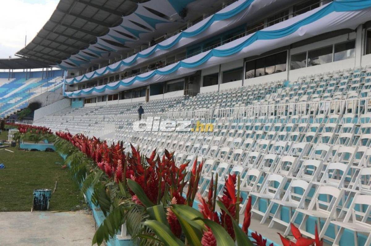 ¡Todo listo! Así luce el estadio Nacional de Tegucigalpa para la toma de posesión de Xiomara Castro